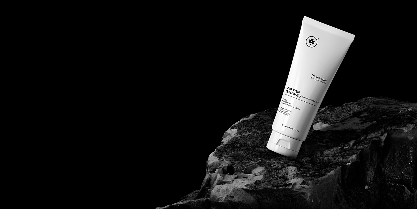 beauty branding  cosmetics france logo lyon men Packaging shave skincare