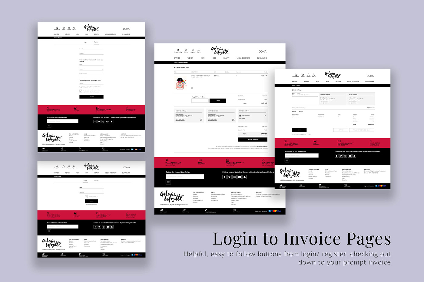 Ecommerce UI/UX user experience French Fashion  luxury brand identity Graphic Designer visual identity Web Design 