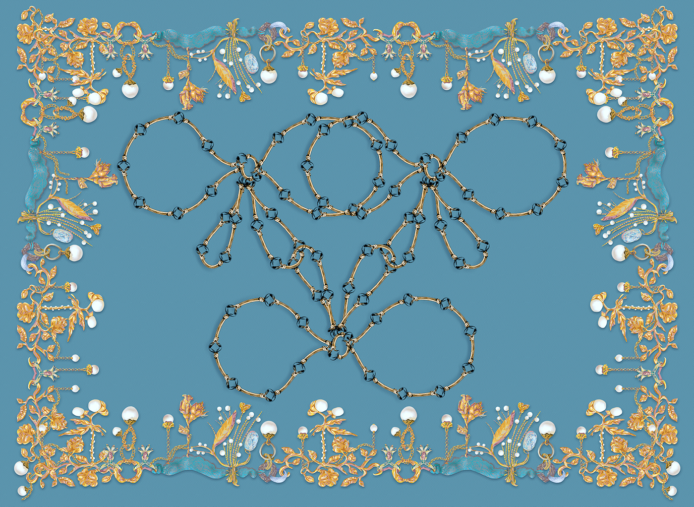 ILLUSTRATION  일러스트 pattern patterndesign pearl ring printdesign textiledesign gold jewelry