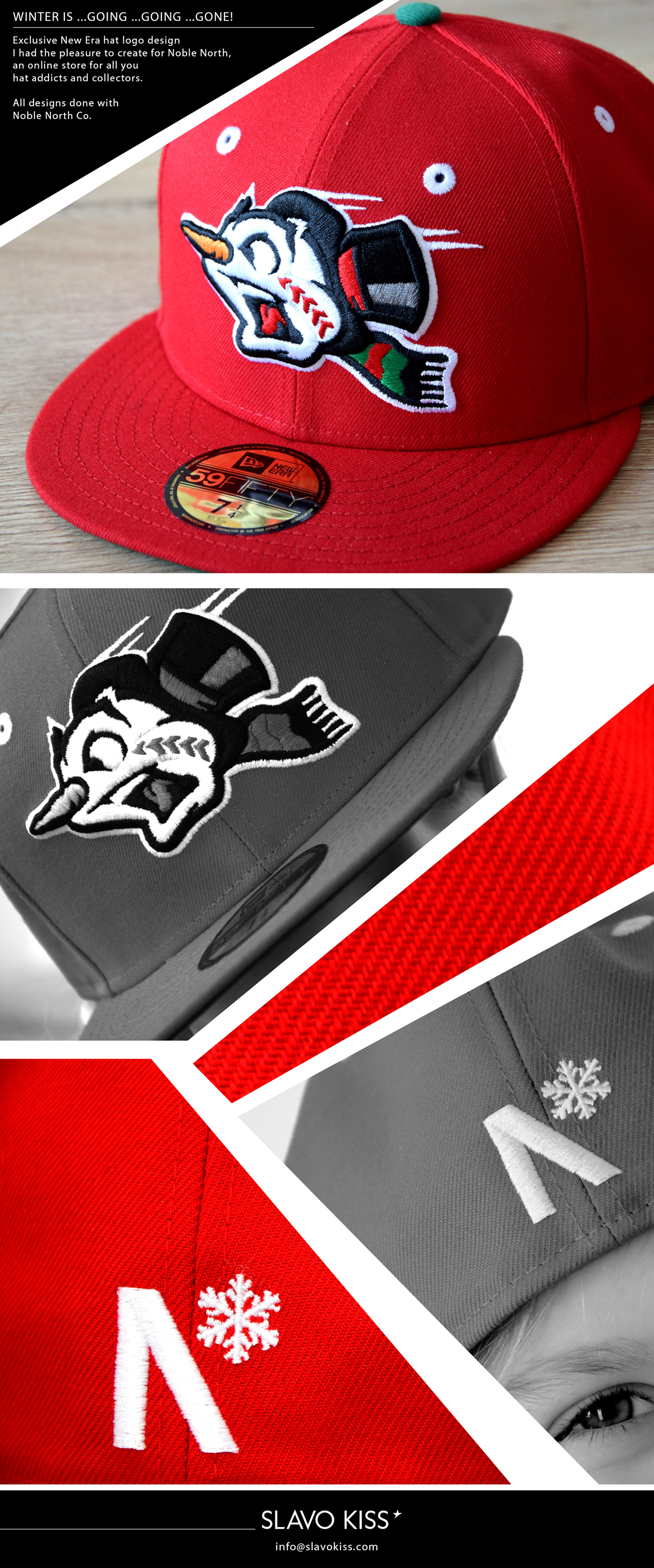 baseball hat branding  cap design Mascot New Era patch Slavo Kiss Sports Identity Sports logo