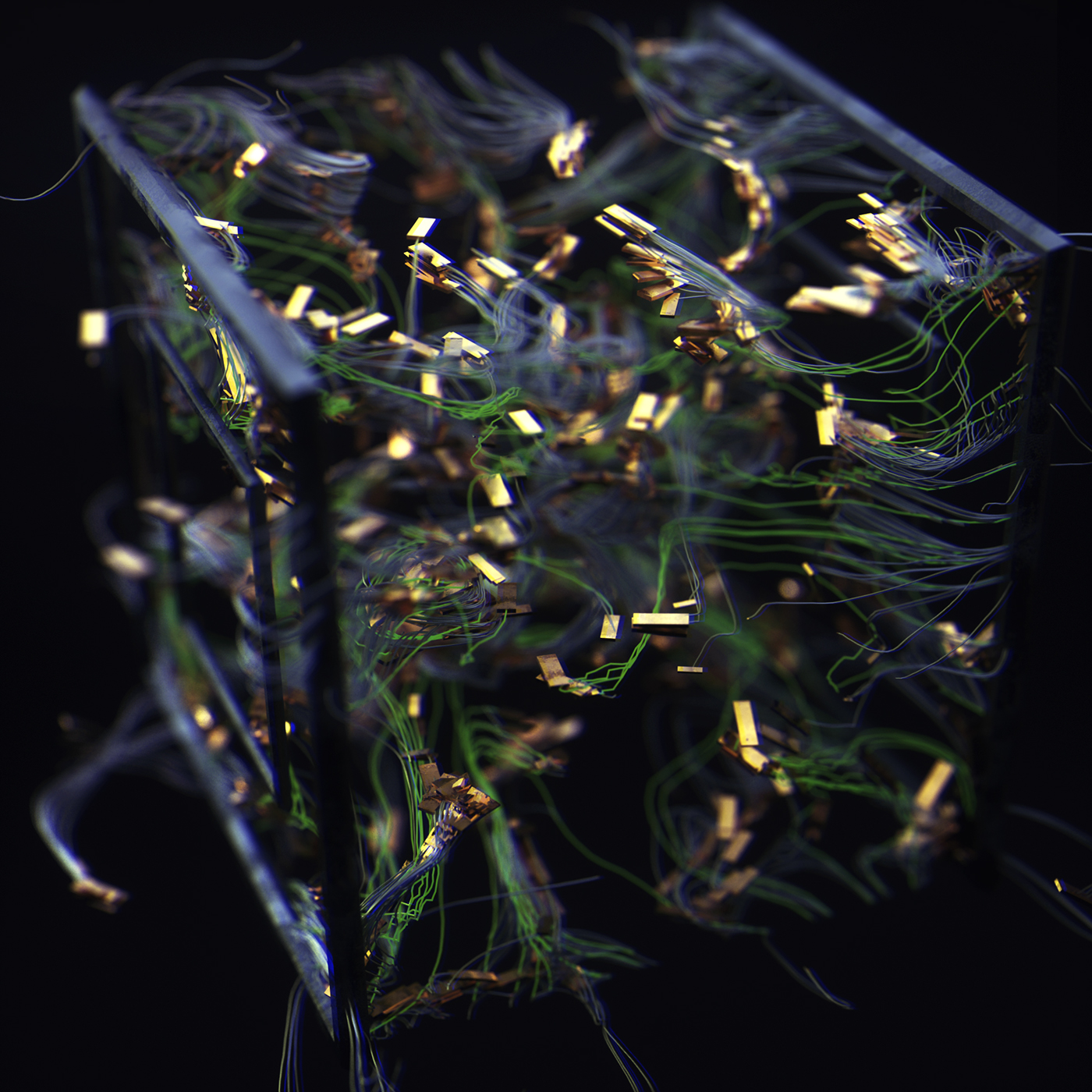 3D Render cinema4d octane xparticles abstract dark Scifi