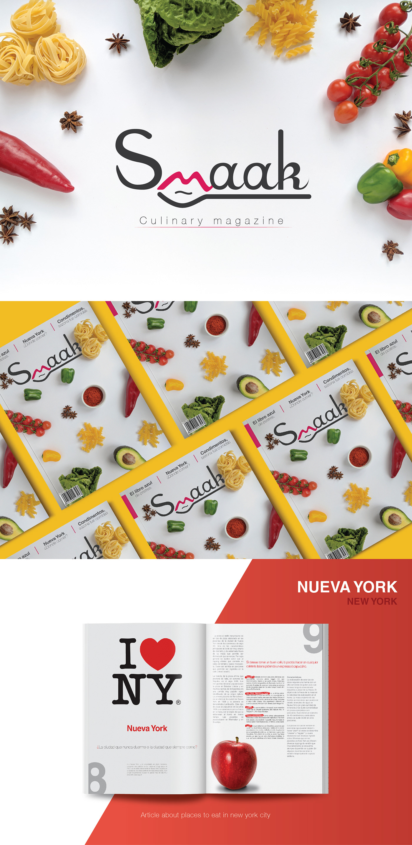 magazine design graphic design  Culinary Illustrator photoshop