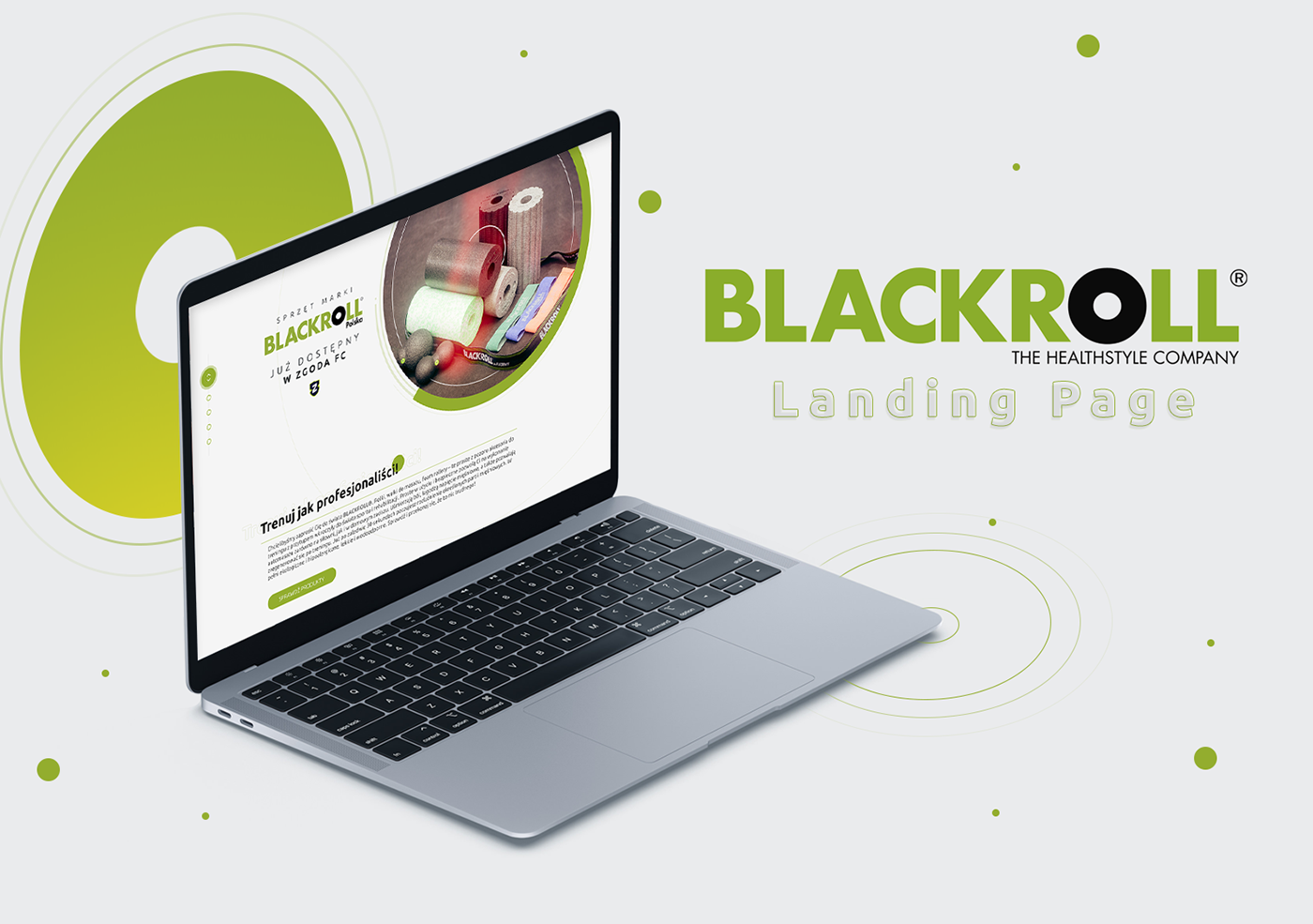 blackroll landing page Website healthy running gymnastic zgoda fc