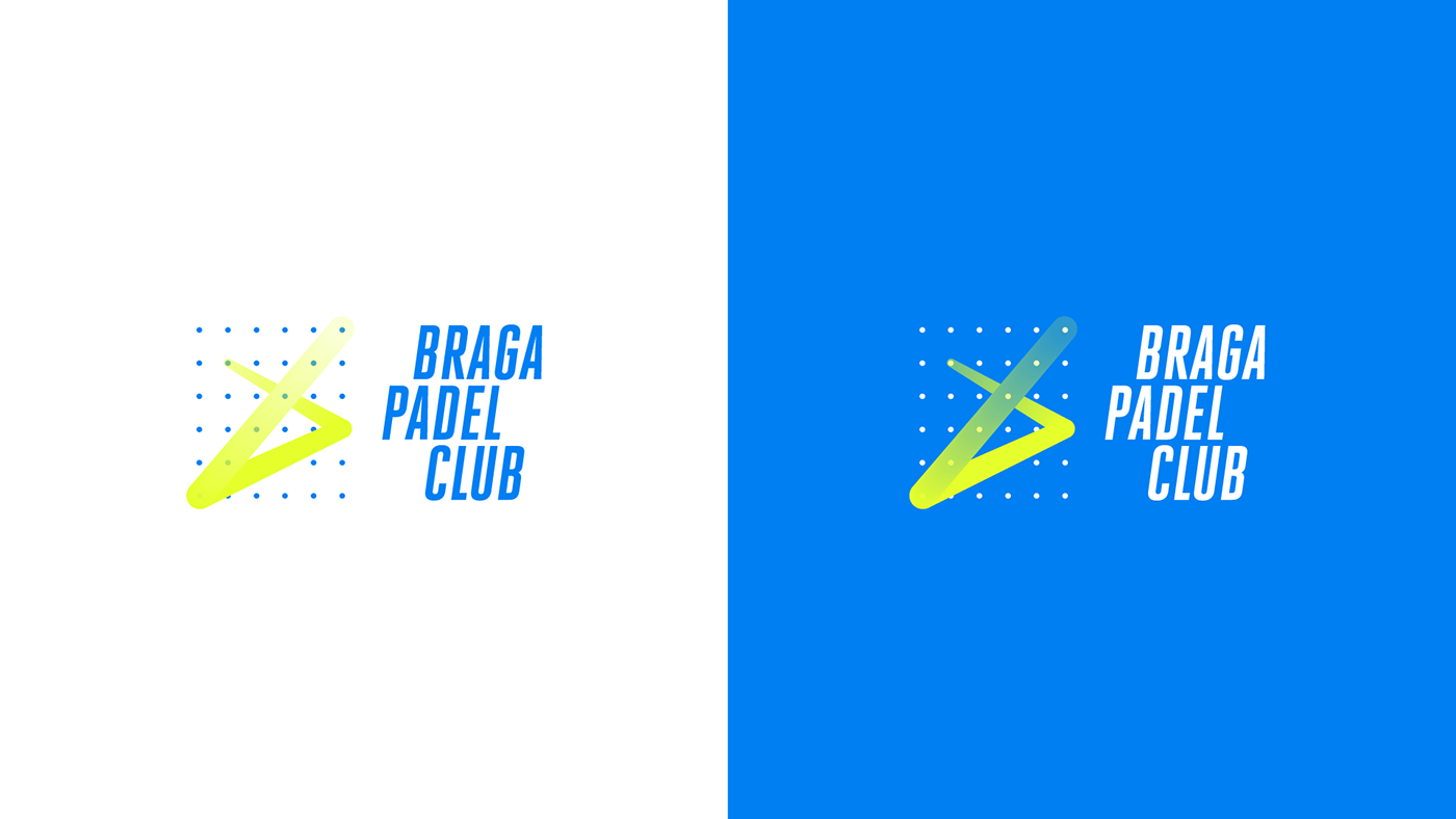 blue Braga branding  green logo neon Padel Portugal sports tennis
