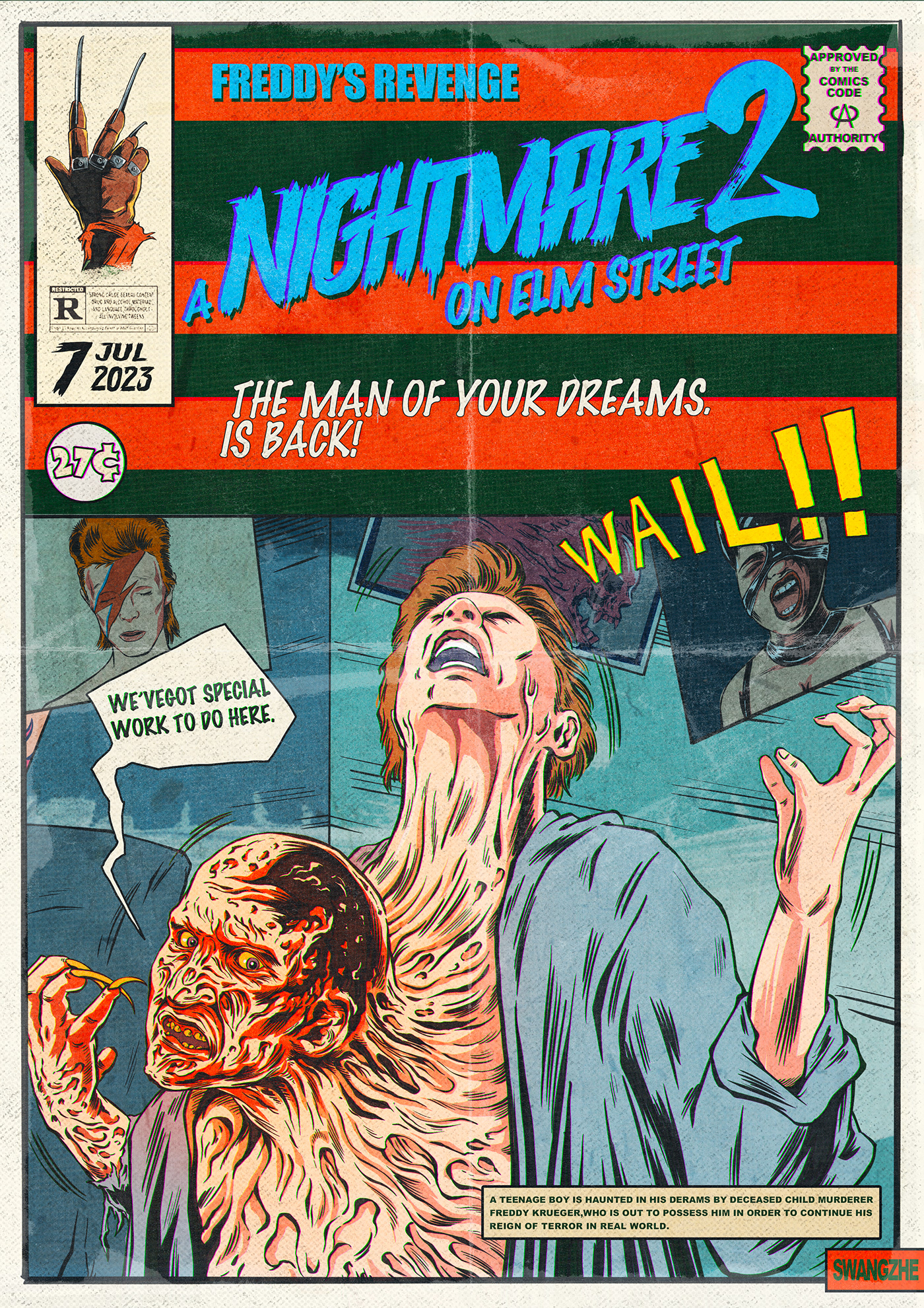 Procreate ILLUSTRATION  painting   Drawing  artist artwork movie poster cult horror monster