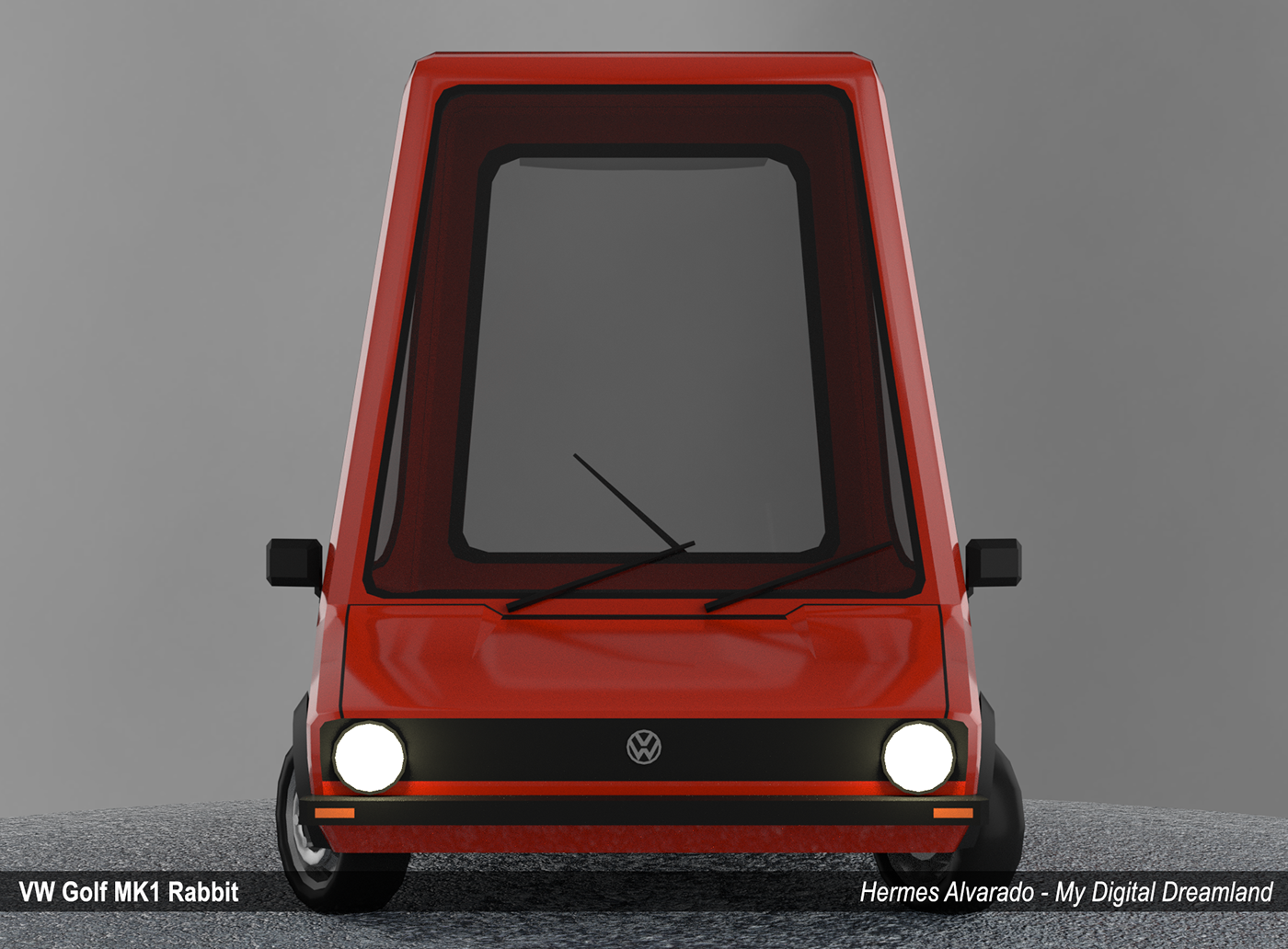 VW volkswagen golf mk1 blender blender3d 3D GameAsset animation  gif