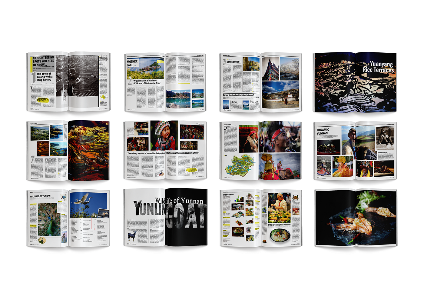 Travel magazine Layout Yunnan