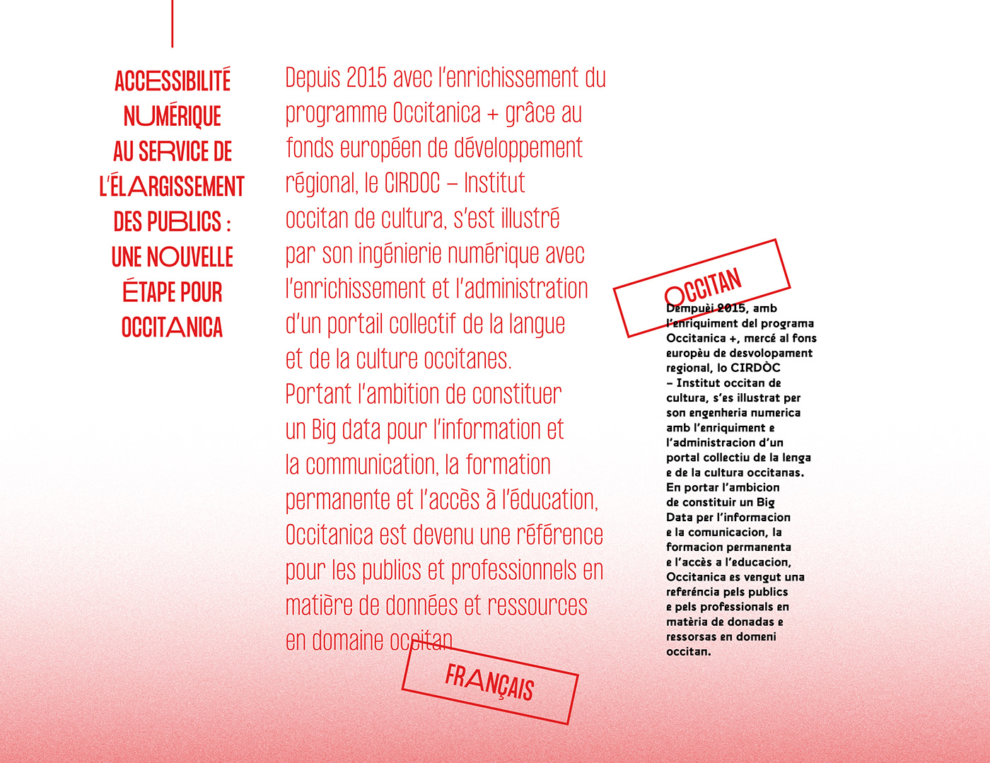 annual report editorial design  grid system Layout oc occitan occitanie rapport d'activité stamp typography  