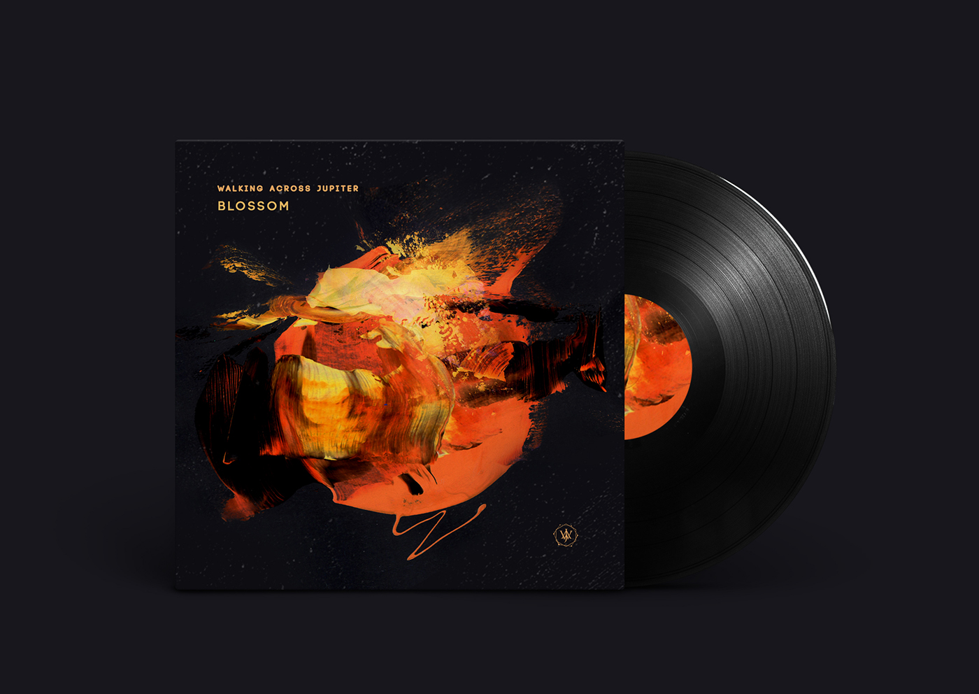 cover LP vinyl Single paint Transformation walking across Jupiter