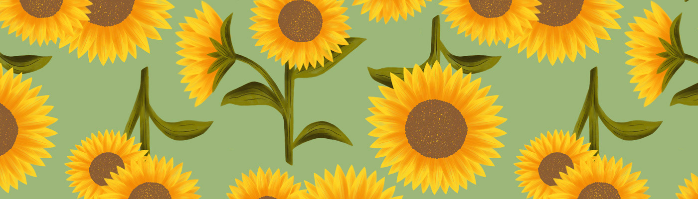floral floral pattern sunflower surface design Surface Pattern home decor pattern pattern design  Patterns