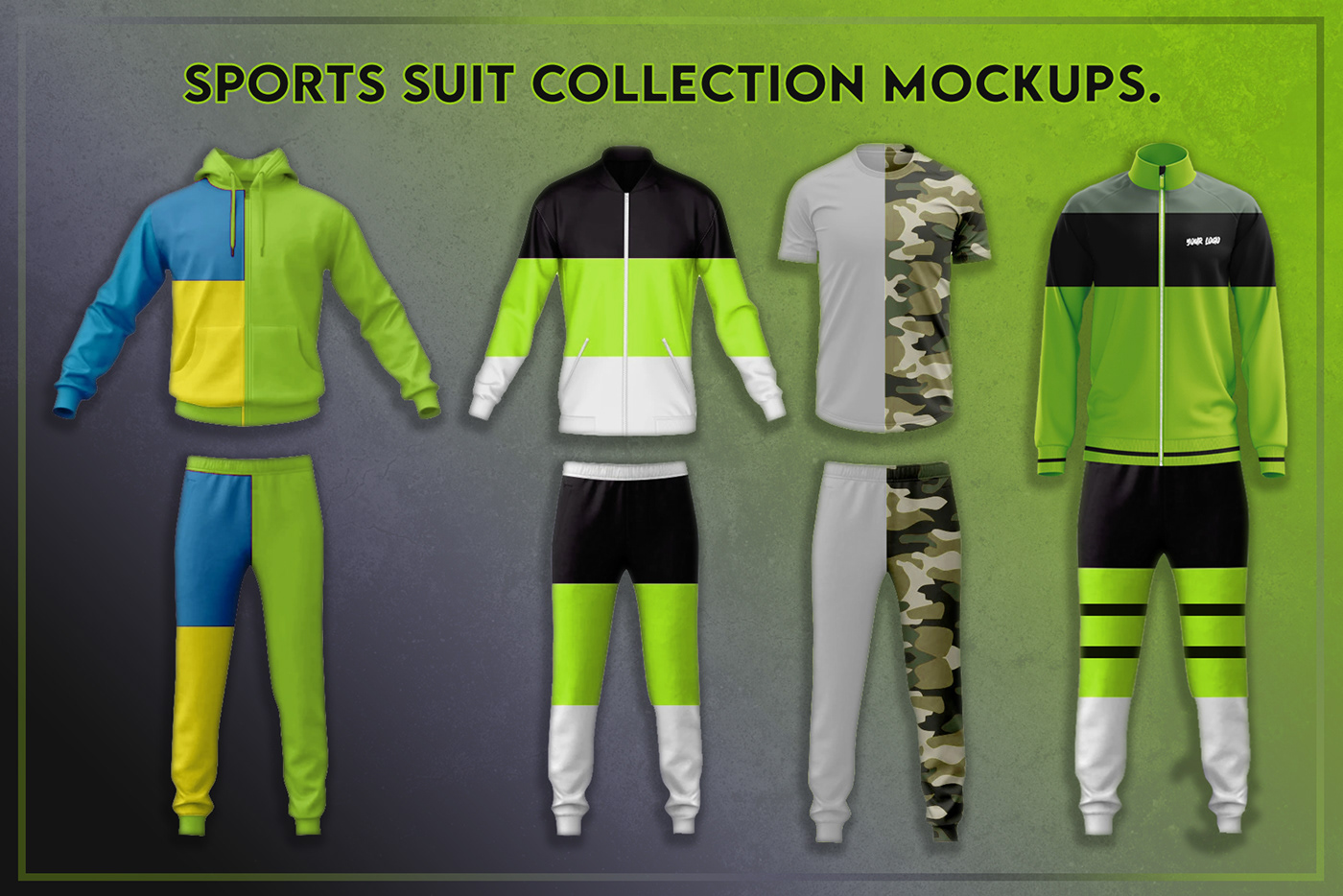 3D tracksuit mockup free psd Free psd template free track template jogging suit men's sports wear original mockup running suit Sports Wear track suit