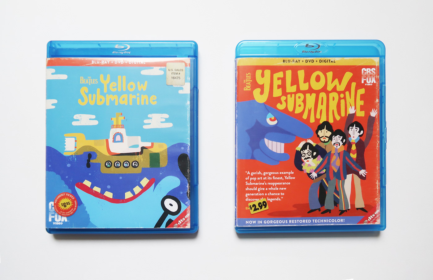 the beatles Yellow Submarine trippy dvd cover blu ray disk cd disc movie Film  
