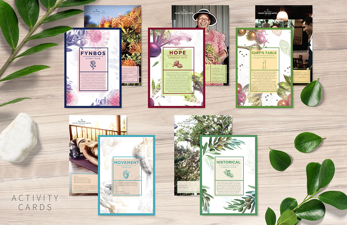 menu design Floral design botanical design Belmond print design  social media tea lunch protea Mount Nelson Hotel