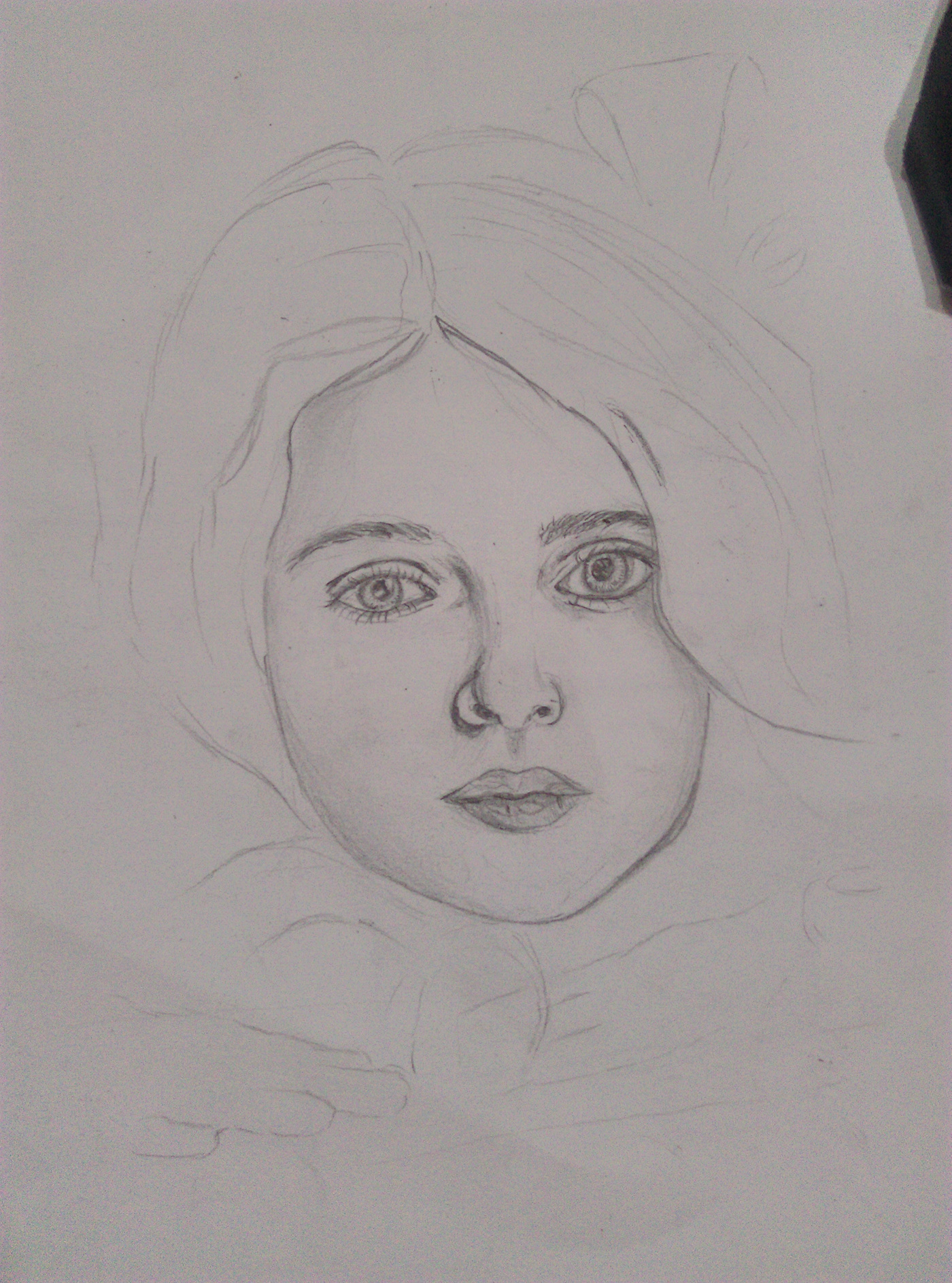 Cute Girl Face Drawing Sketch - Drawing Skill