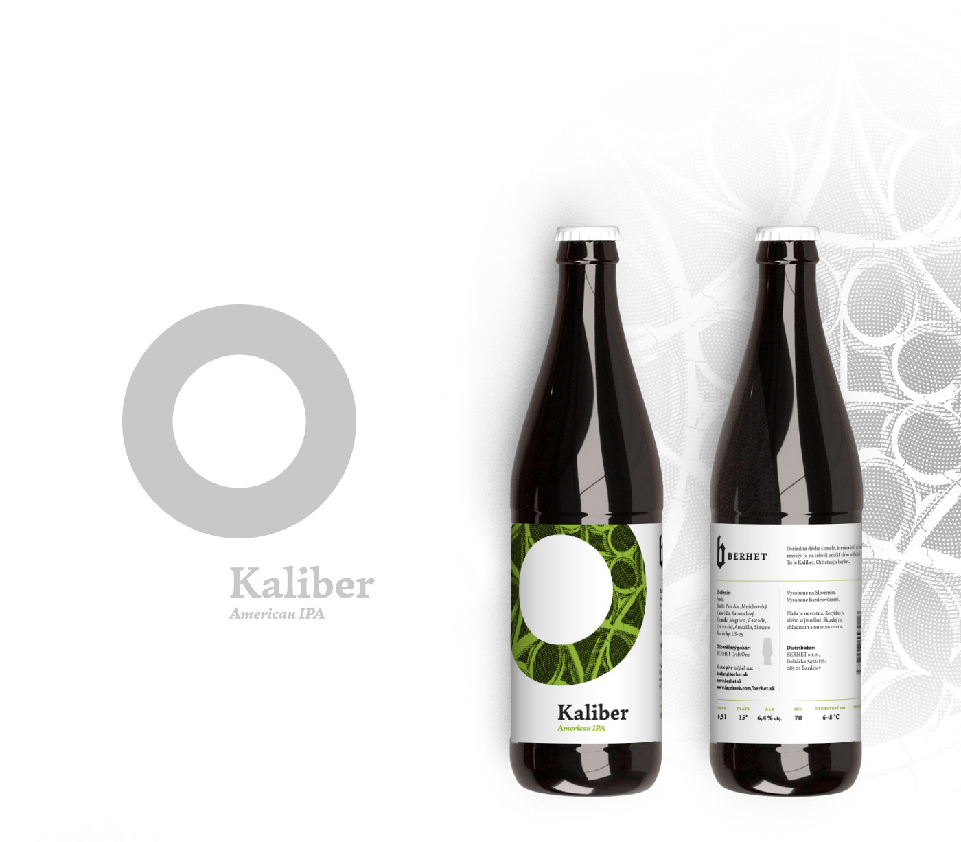 Packaging beer Bardejov berhet Garibaldi gothic logo