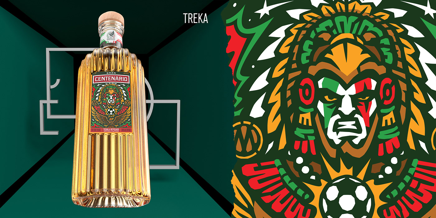 bottle eagle Futbol MEXICAN NATIONAL TEAM mexico Packaging soccer Spirits Packaging sports Tequila