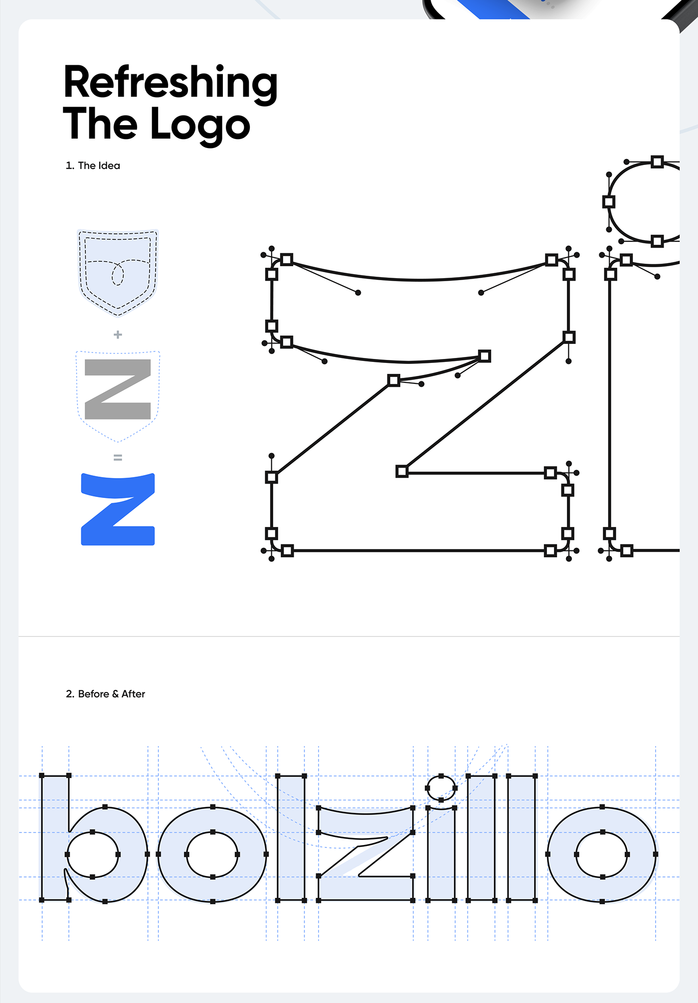 Bolzillo logo anatomy: symbol and wordmark's vectors and proportions.