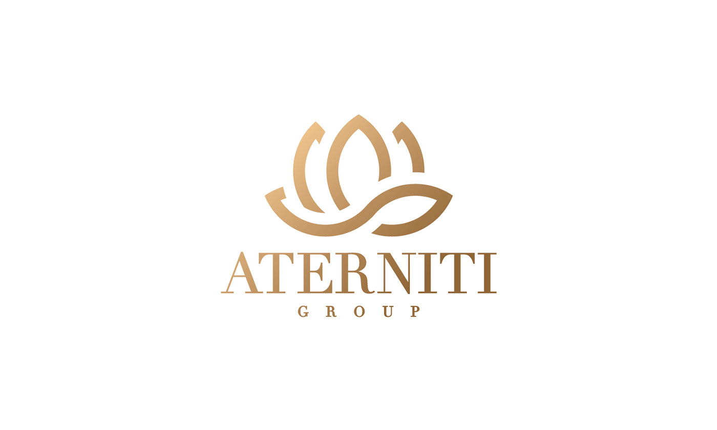 Aterniti brown modern corporate Lotus clean Case Study India logo