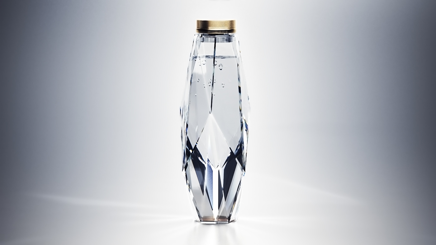 polygon bottle 3ds max vray photorealistic realistic photoshop
