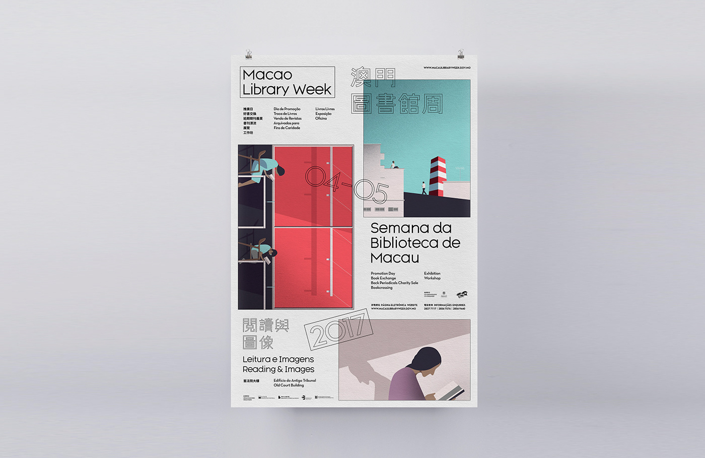 Macao graphic festival design macau book library week branding  visual