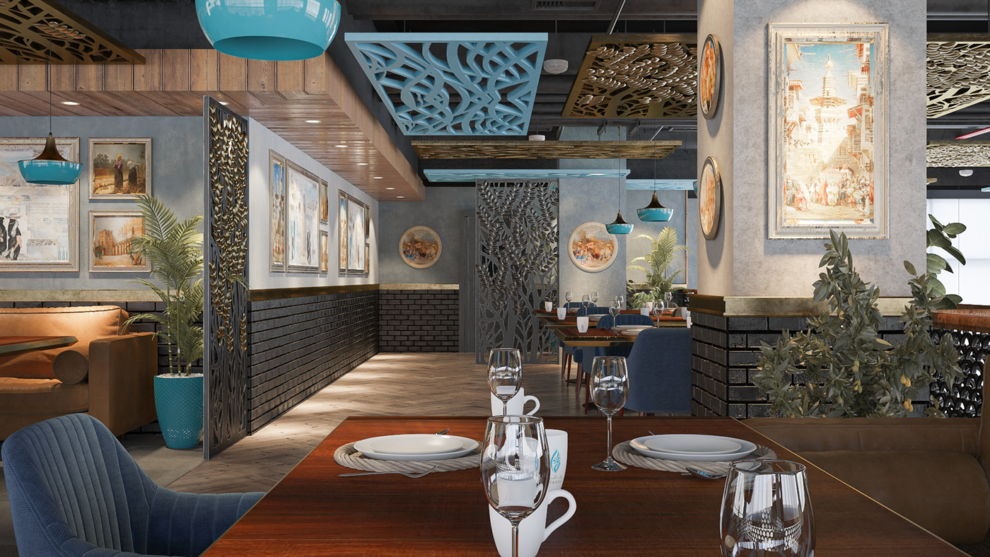Food  Interior luxury menu restaurant saudi arabia riyadh