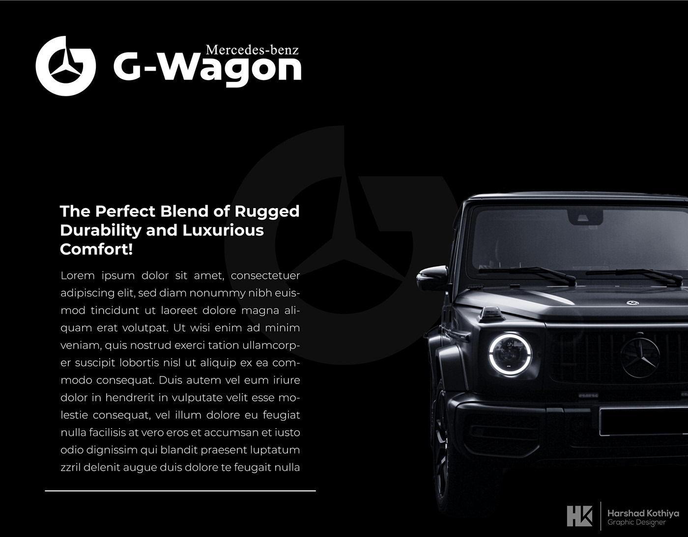 brand identity car G-Wagon graphic design  Logo Design logos mercedes mercedes-benz