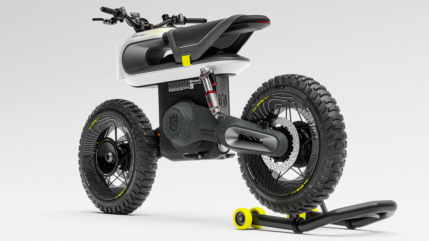 husqvarna motorcycle design electric Bike Offroad blender 3dmodeling transportation automotive  