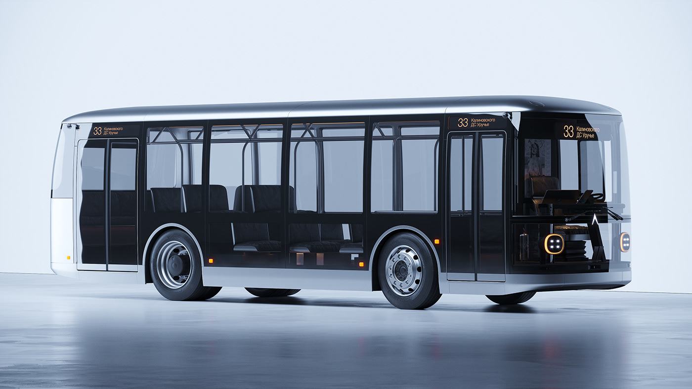 automotive   bus car design concept transportation design ukraine автобус Новый ЛАЗ