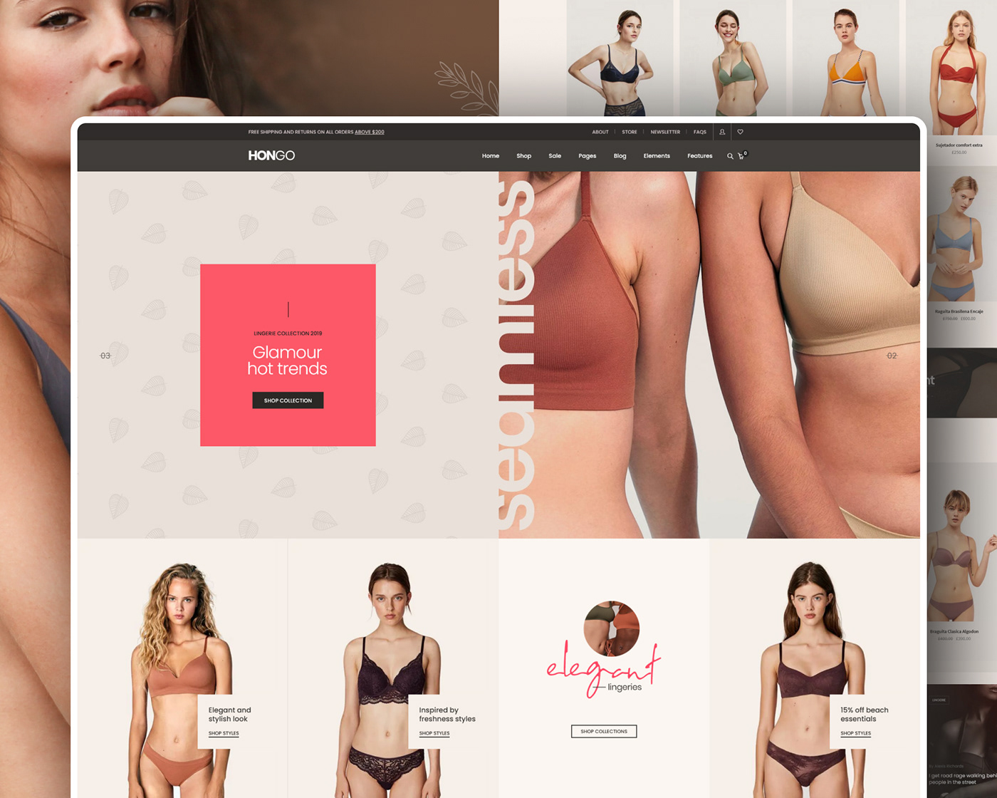 lingerie website design