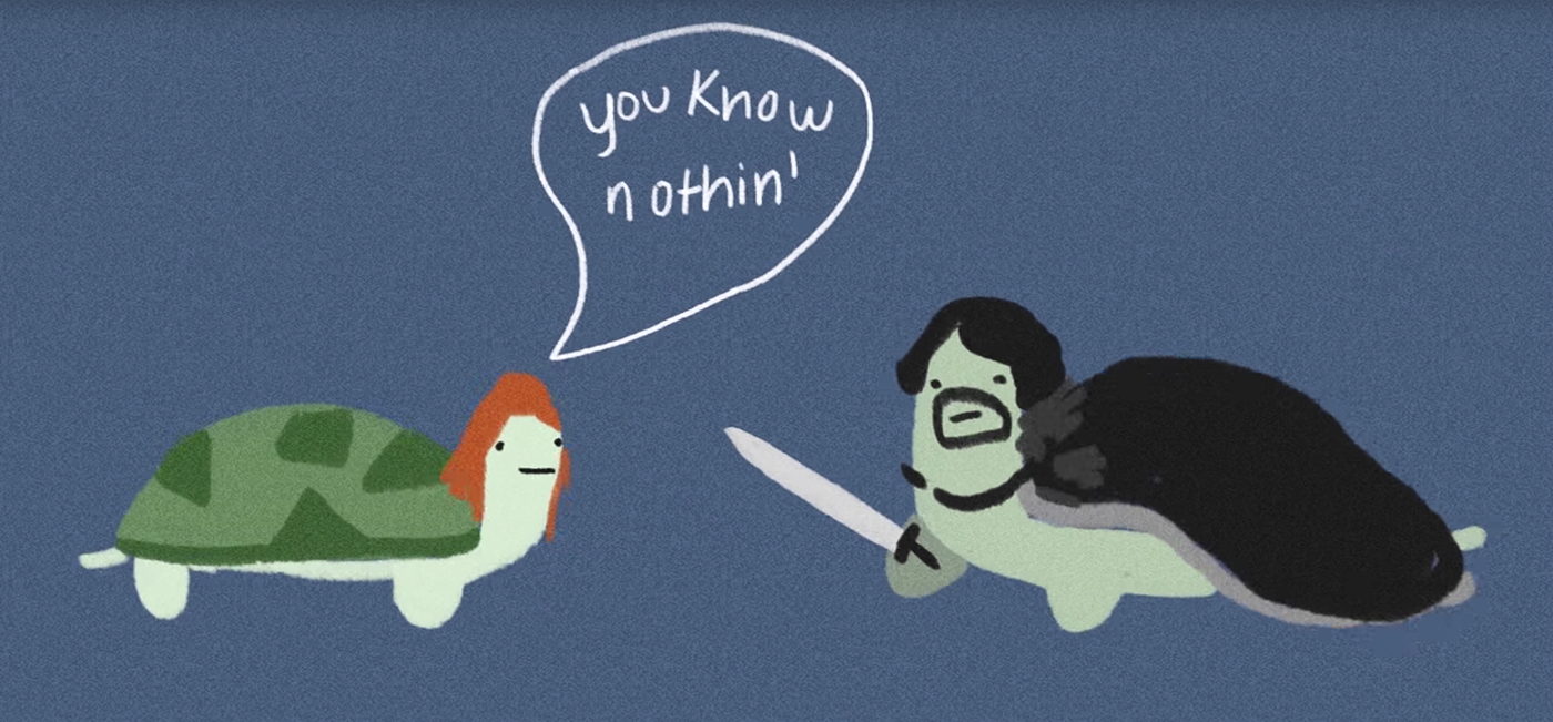 Game of Thrones video animation  funny humor Turtles 