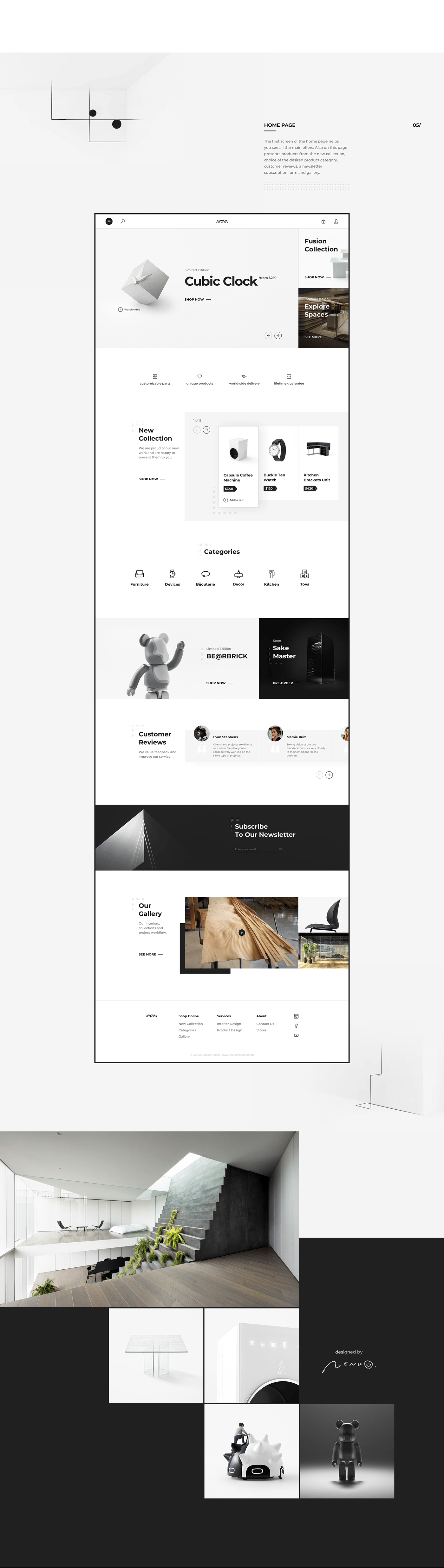 black and white e-commerce interactive interior design  nendo product design  shop typography   UI ux