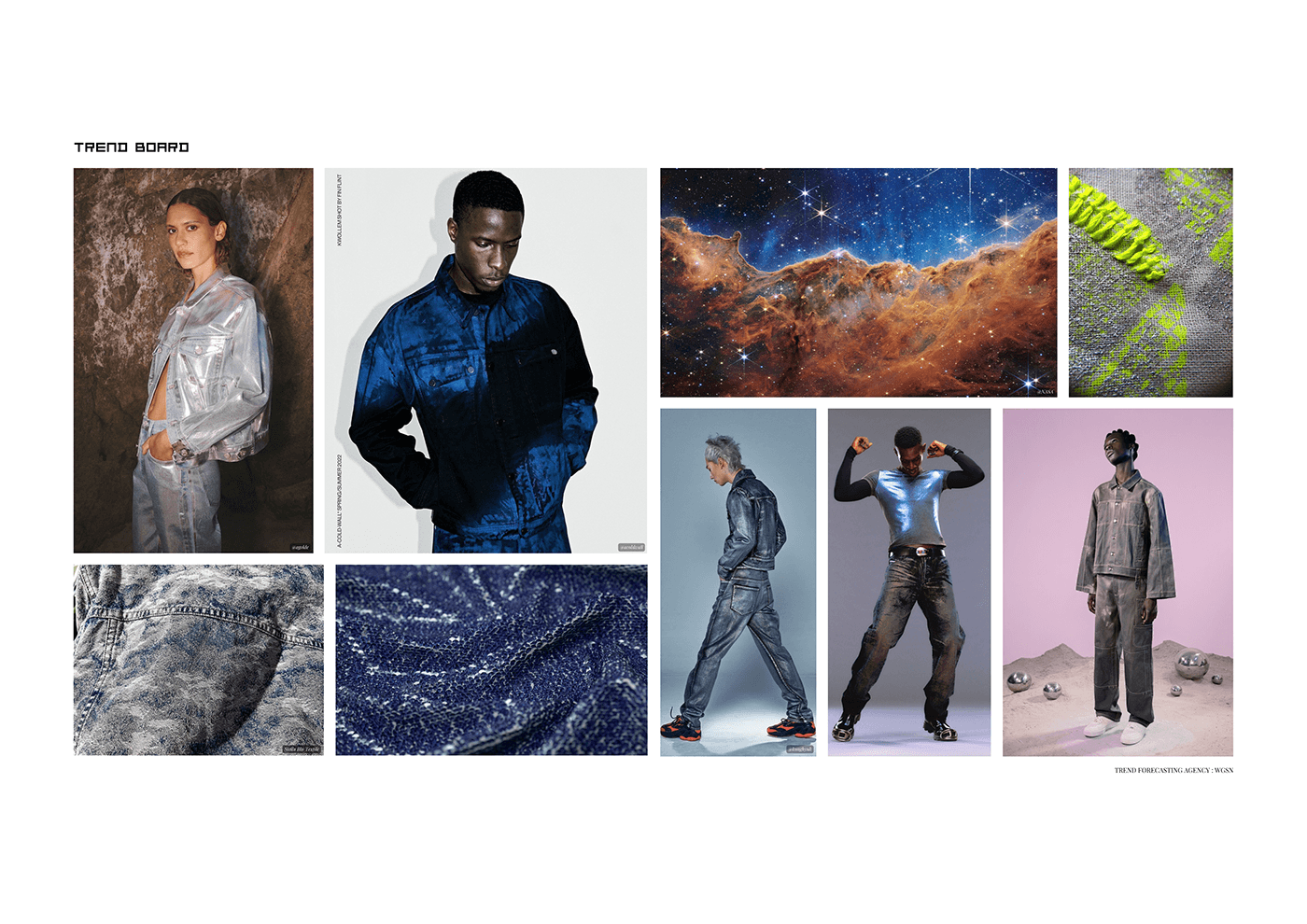 Space  Calvin Klein brand study range development fashion illustration trend study