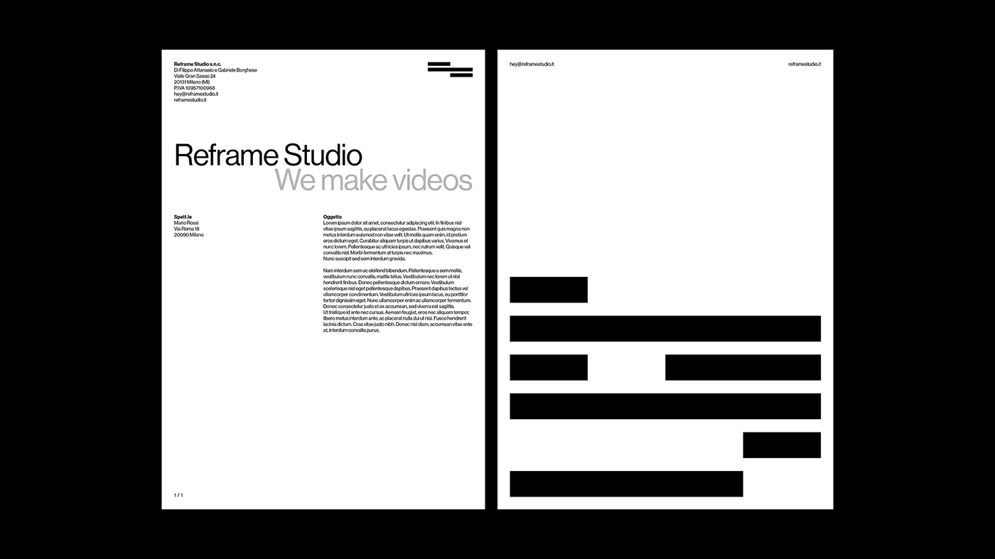 black & white brand guidelines camera Logo Design milan studio video video production company visual identity