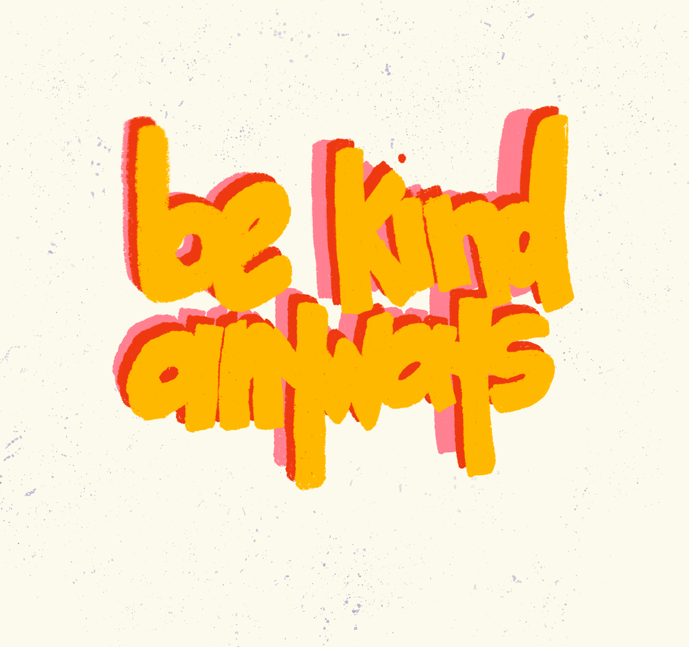be kind colors lettering quote