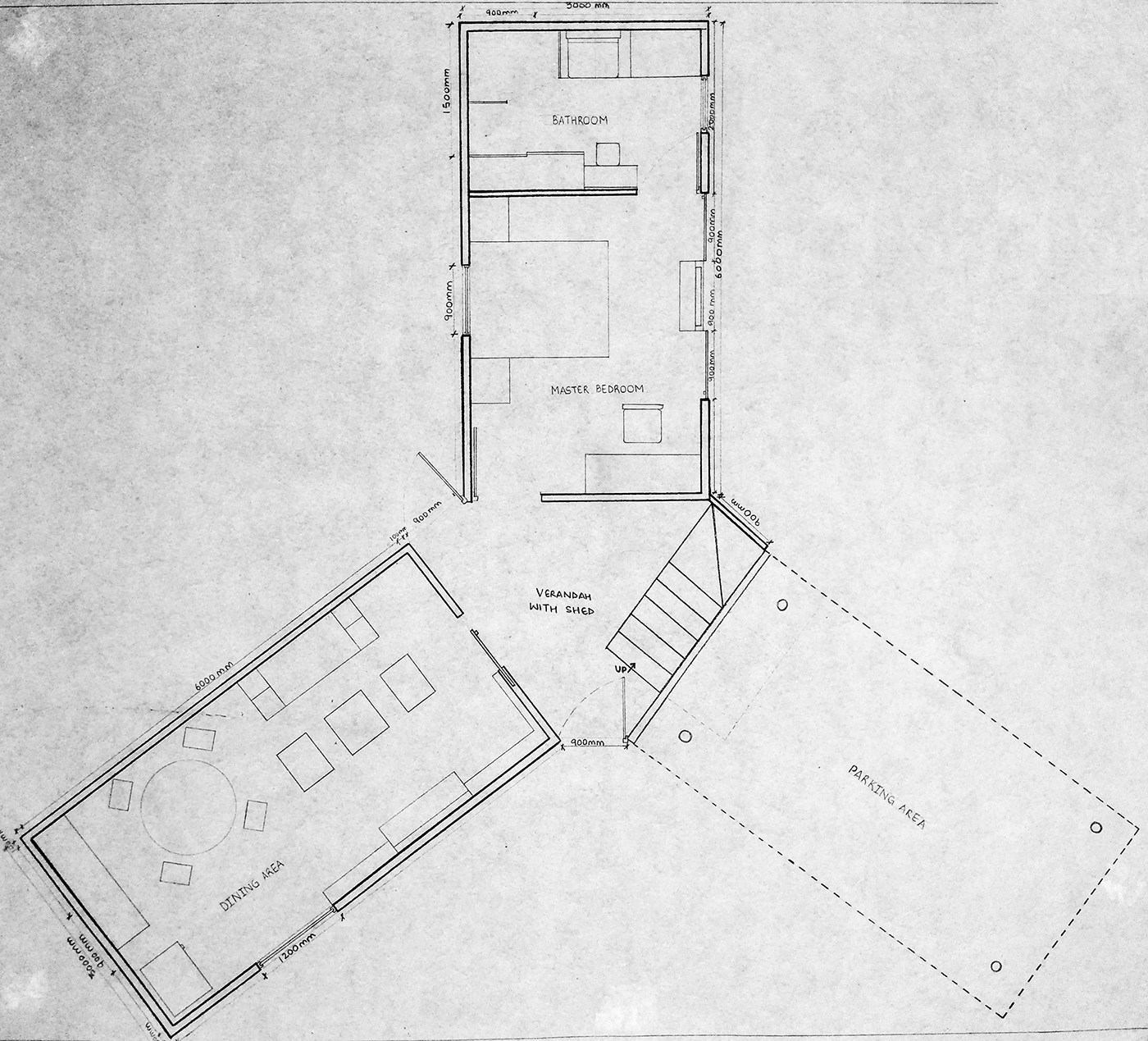 hand drafting Drafting sketching painting   section Plan Elevation container home Holiday