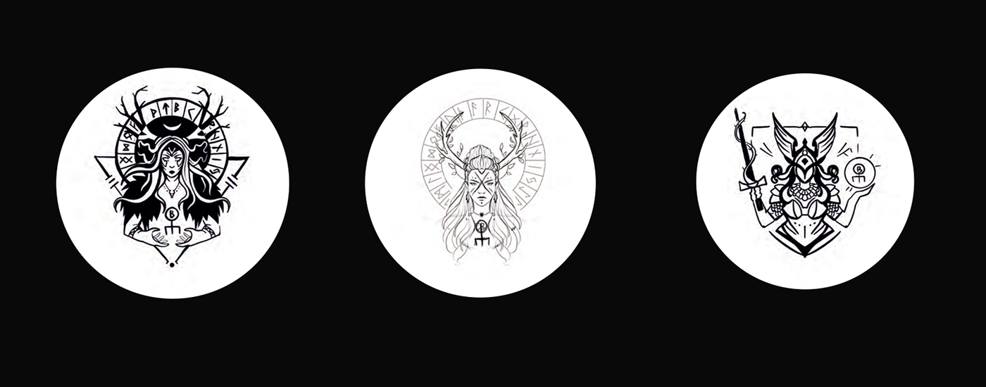 witch ведьма дизайн сертификата заказать логотип иллюстративный логотип ЛОГОТИП НА ЗАКАЗ логотип фирменный стиль рунолог логотип таро таролог логотип