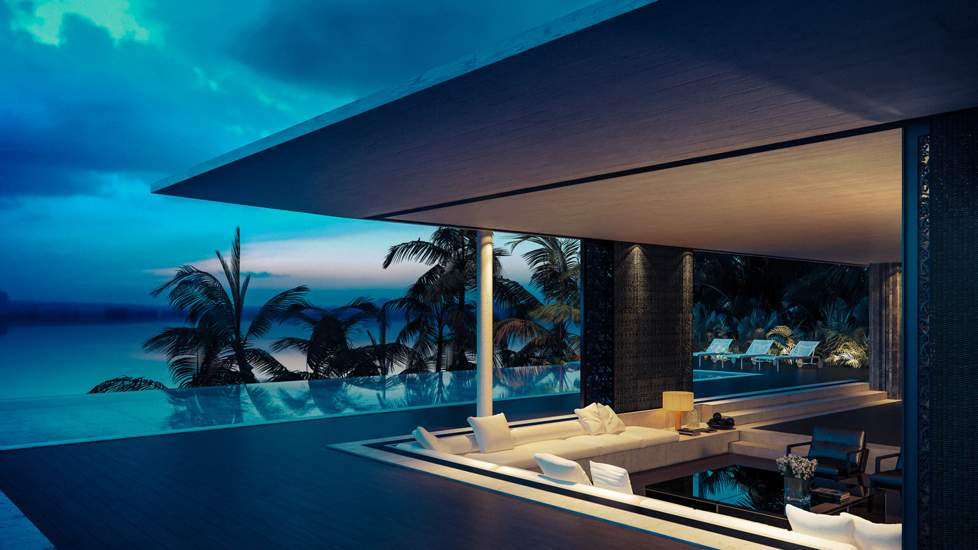 Interior design luxury Collateral resort CGI miraldo hotel Villa exclusive Spa bali living light