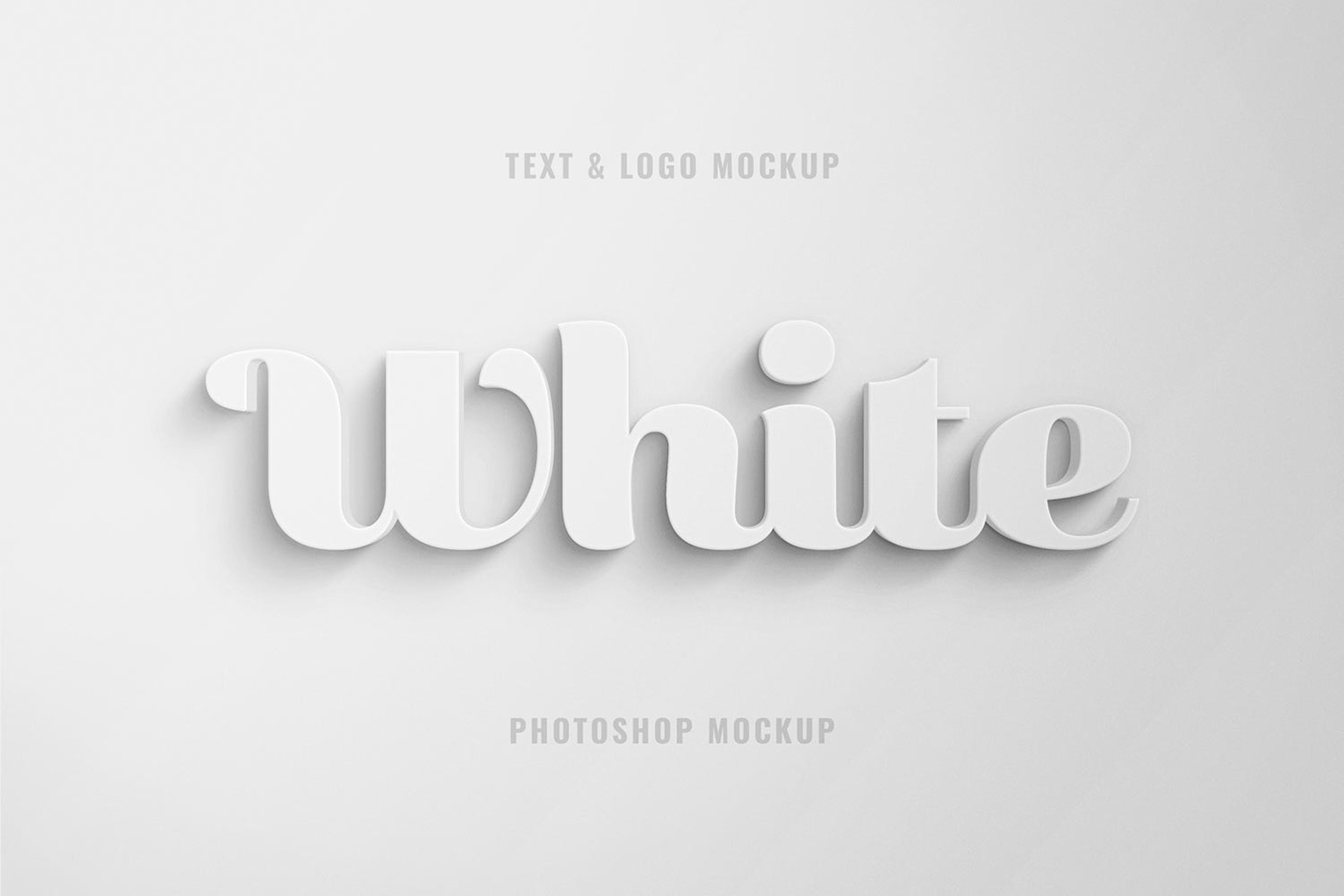 Free White 3D Text and Logo Effect