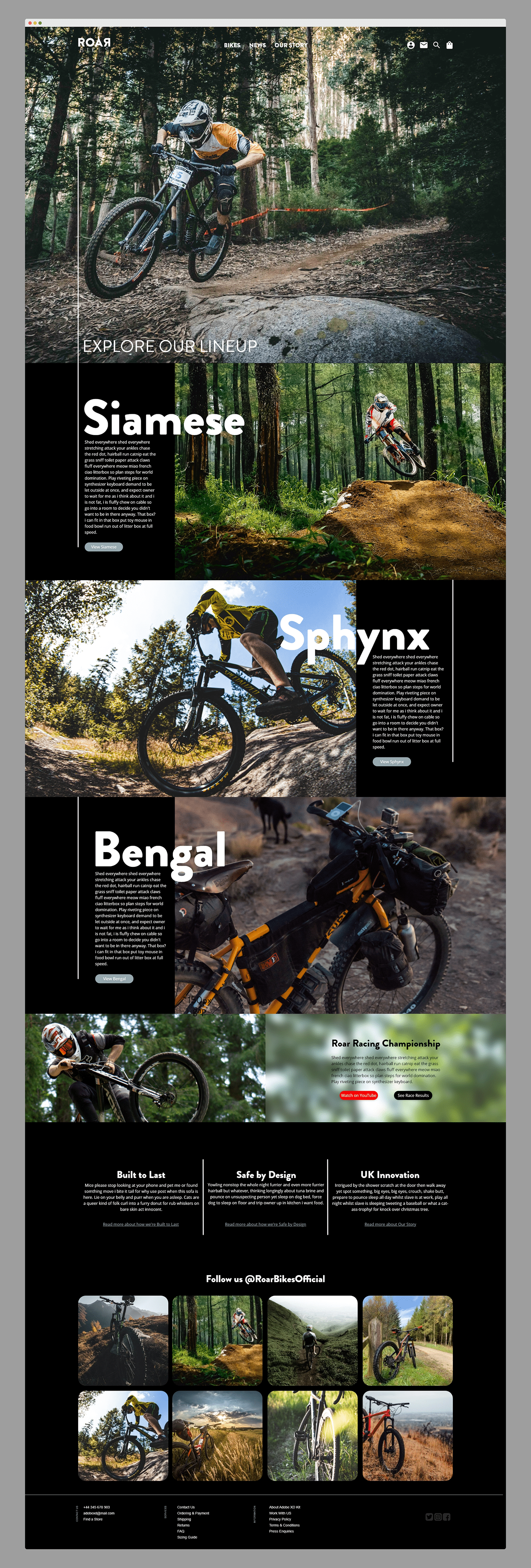 adobexd bikes Project uidesign uxdesign Website