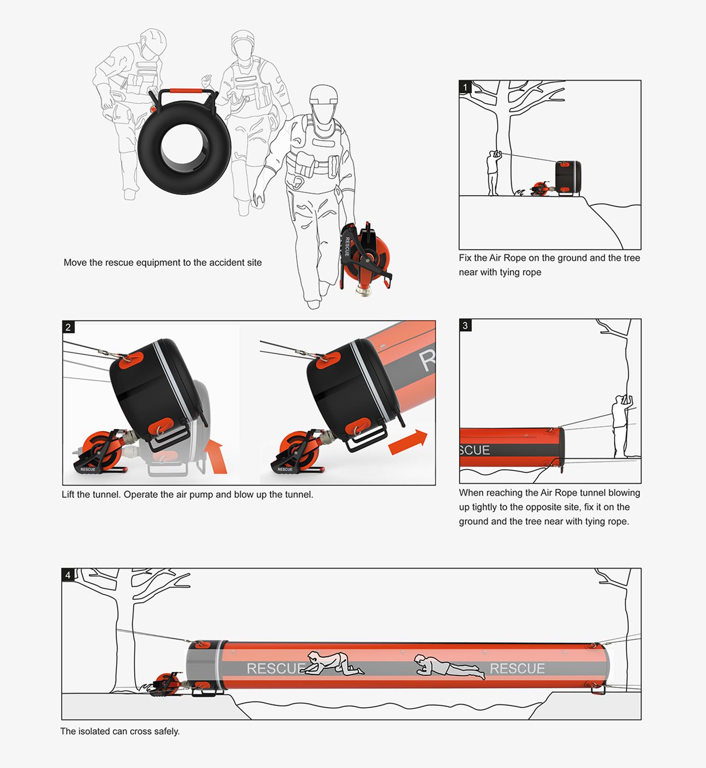 Air rope reddot lee juan rescue emergency design product concept product design 