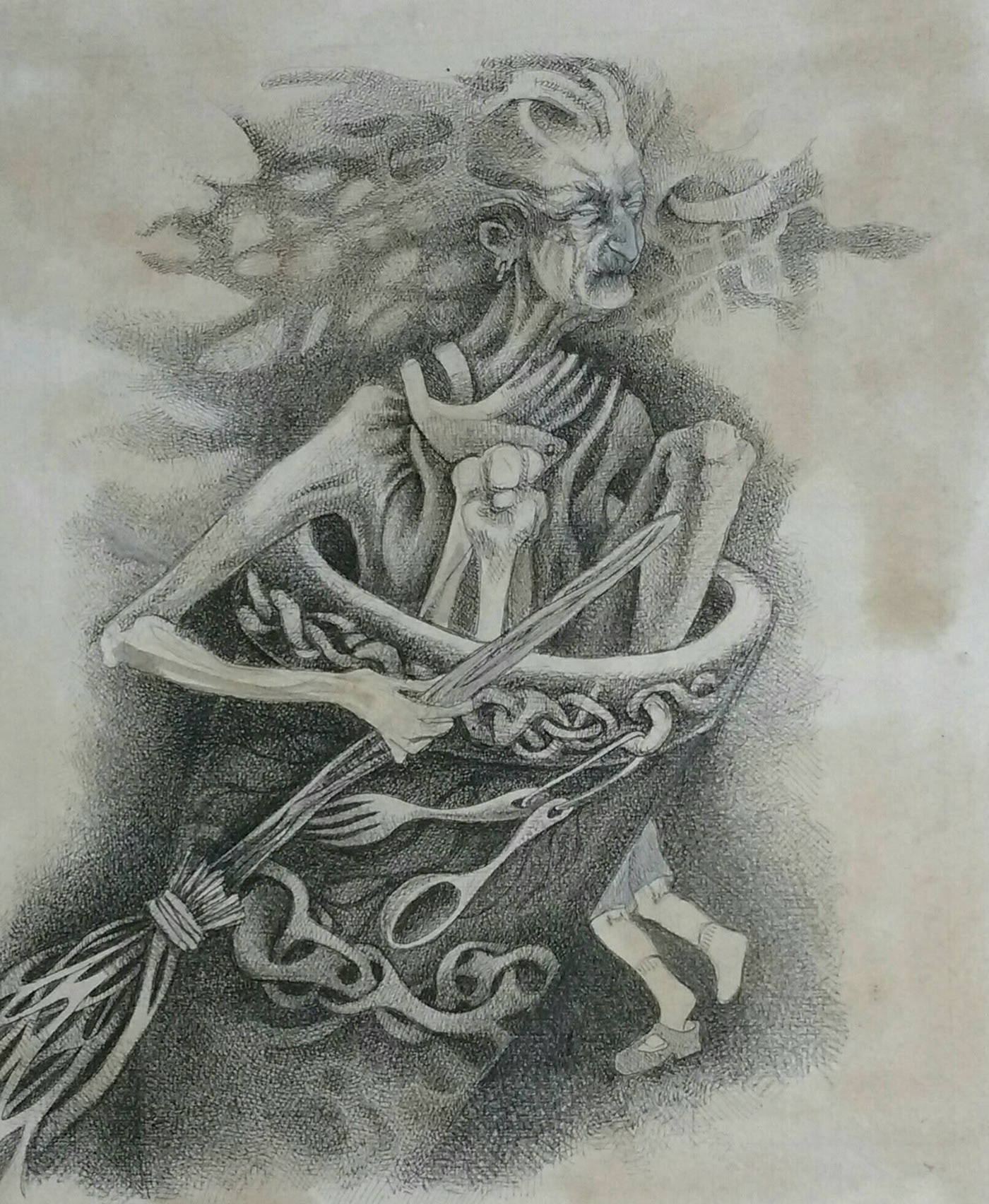 Brujas libro dibujo Baba Yaga