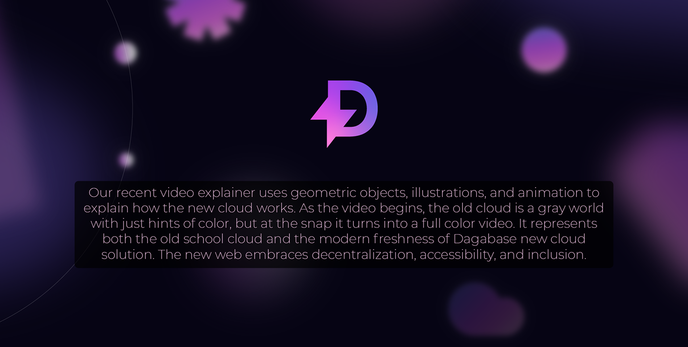 2D Animation abstract business cloud digital explainer video motion graphics  neon online