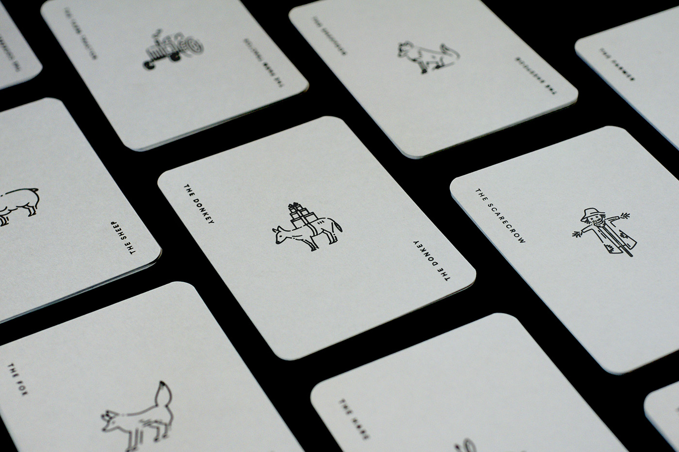 card game silkscreen Fun icons animal minimal