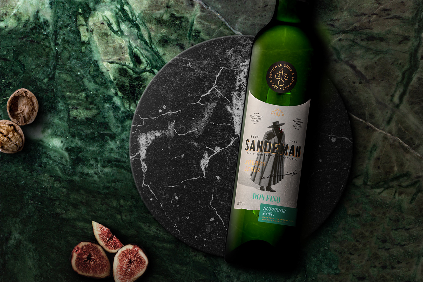 jerez Label Packaging premium rótulo sandeman sherry vinho wine
