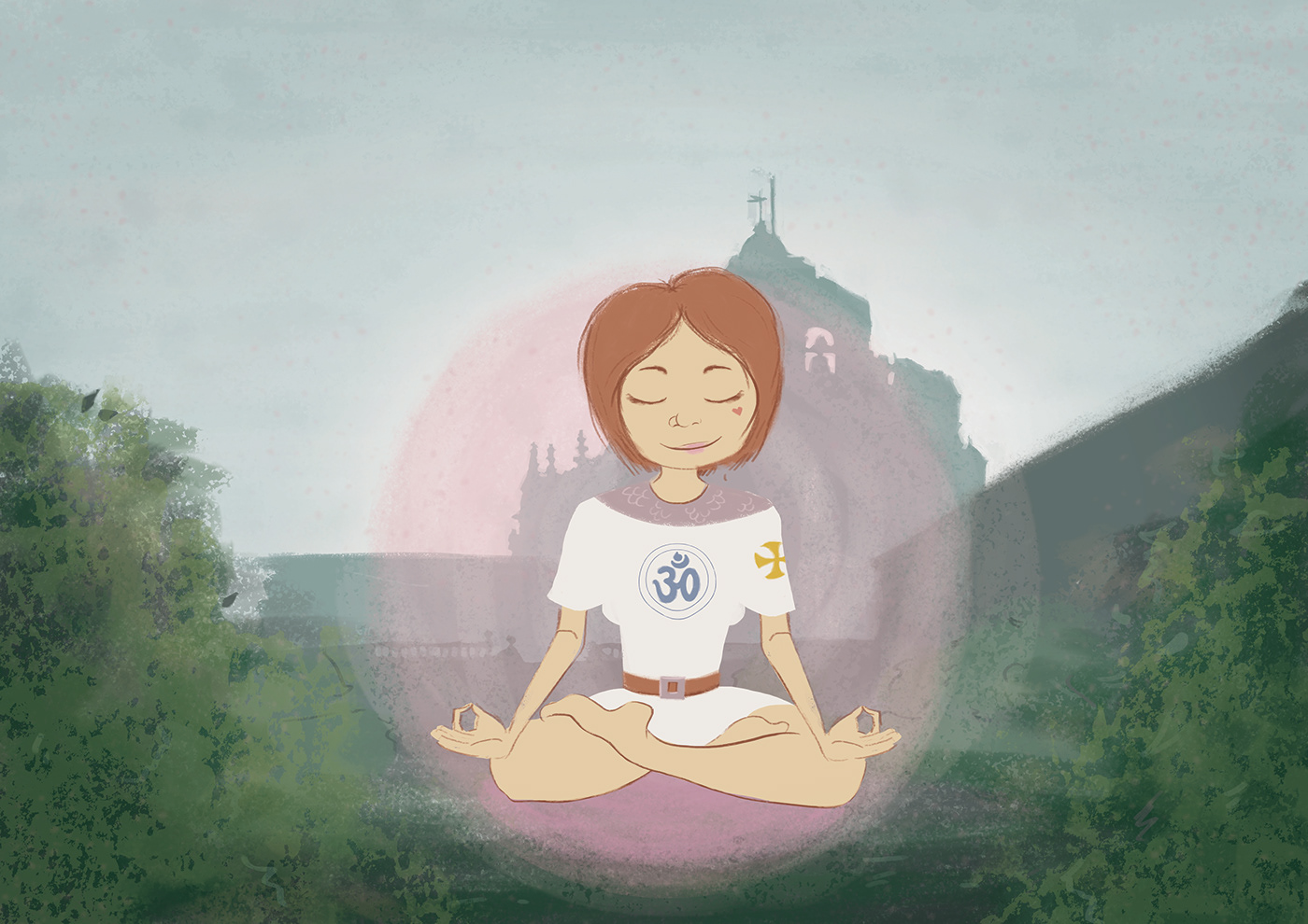 illustrations Yoga Om Harold Maude Continente asana pranayama meditation