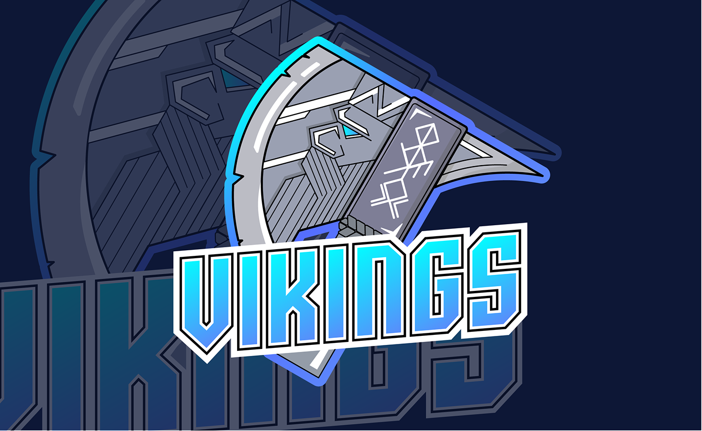 art design logo Mascot nikiyani vikings
