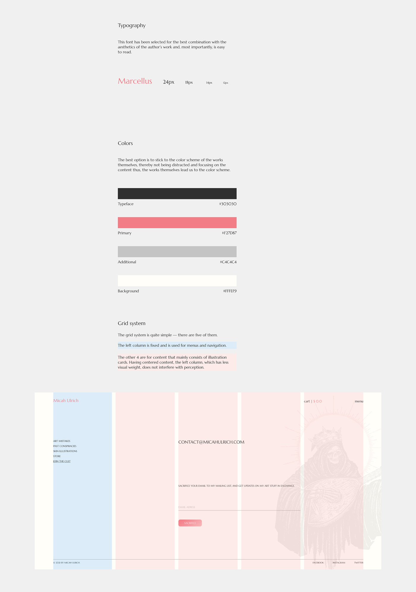 creative illustrations re-design store UI Web Webdesign