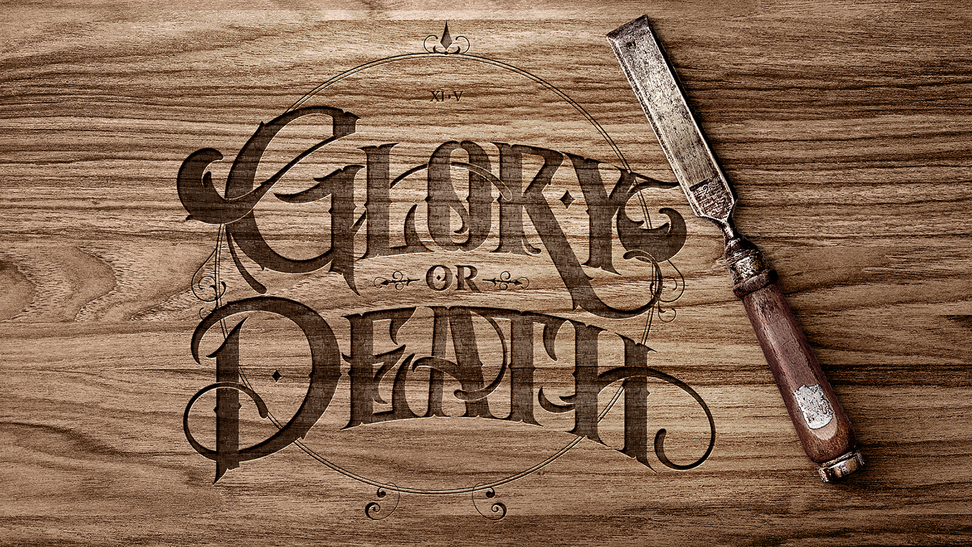 lettering death glory Calligraphy   type ivan oñate