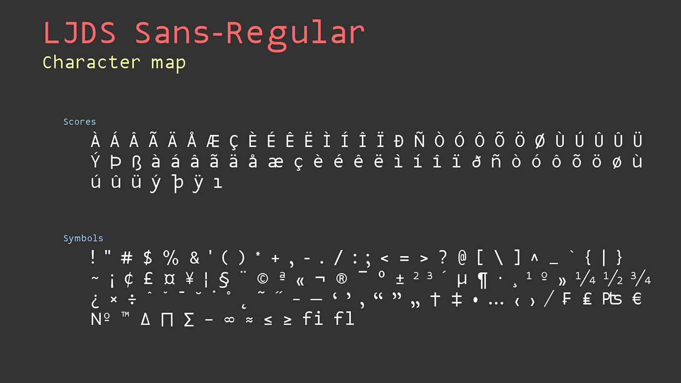 typography   programming  css regular sans serif type design display font fonts Typeface moern font