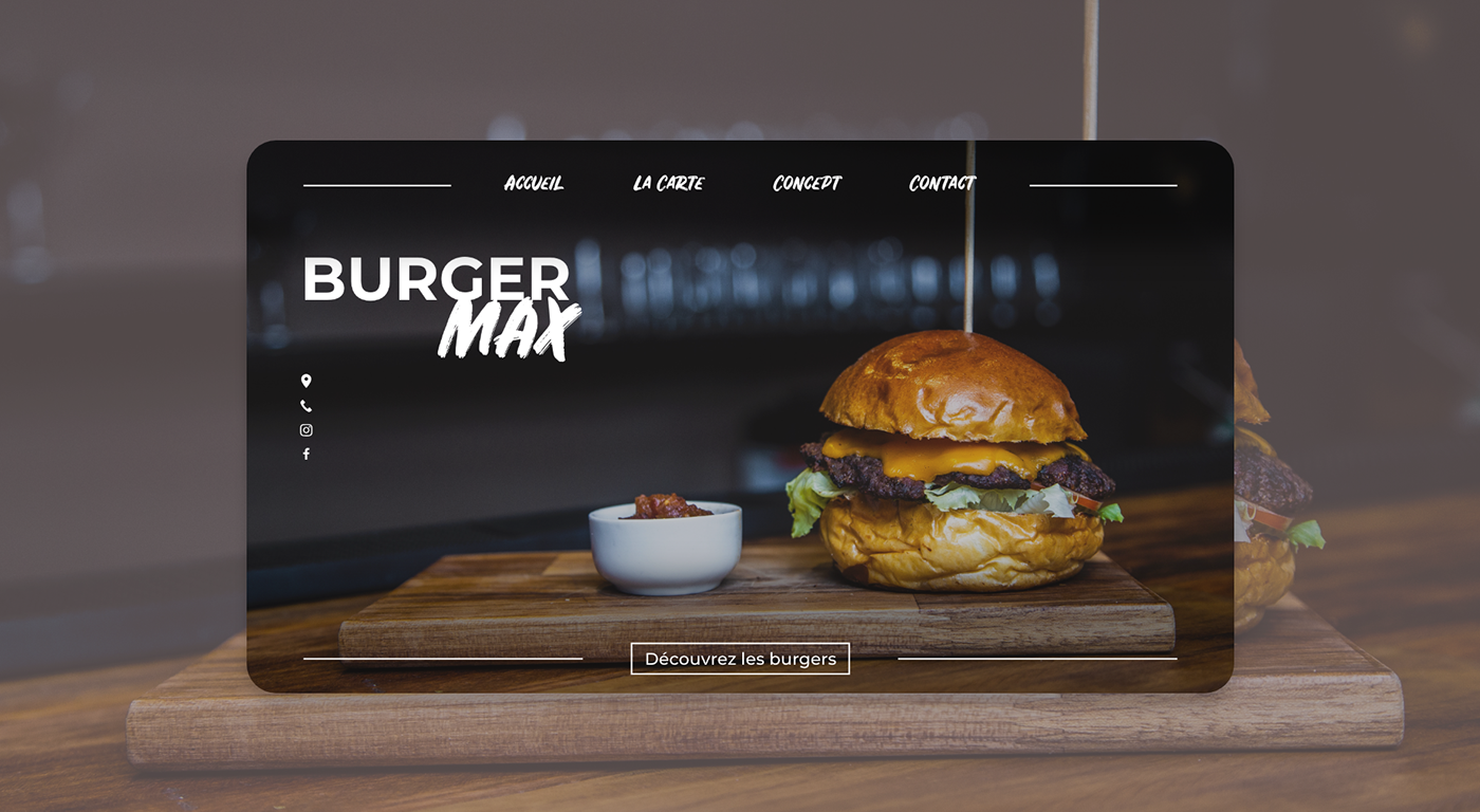 burger MAX Food  adobe photoshop xD Mockup UI ux design